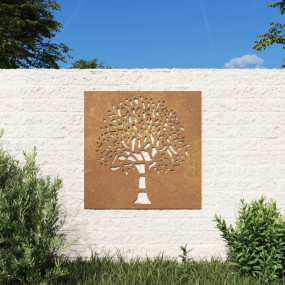 Garden Wall Decoration Corten Steel 21.7x21.7 in Decora...
