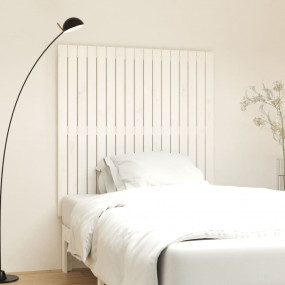 Wall Headboard White Solid Pine Wood 42.5 in x 43.3 in