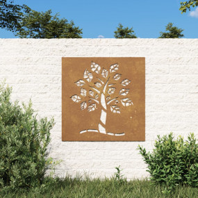 Garden Wall Decoration First brown, then rusty Corten s...