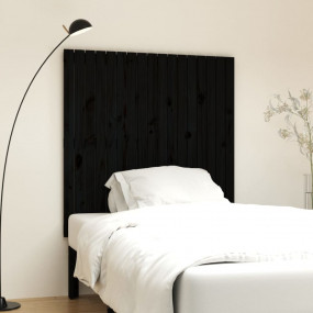 Wall Headboard Black Solid pine wood Standard Classic/T...