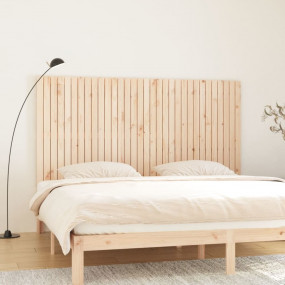 Wall Headboard Natural Pine Solid Pine Wood 80.3 x 43.3...