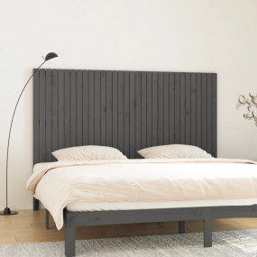 Wall Headboard Grey Solid pine wood Large Wall Headboar...