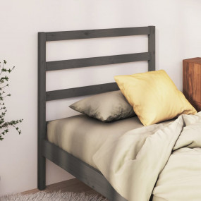 Bed Headboard Gray Solid Pine Wood Twin Bed Headboard