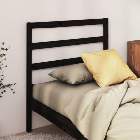 Bed Headboard Black Solid pine wood Bed Headboard Recta...