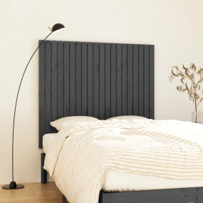 Wall Headboard Gray Solid pine wood 50.2x1.2x43.3 in