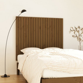 Wall Headboard Honey brown Solid pine wood 50.2x1.2x43....