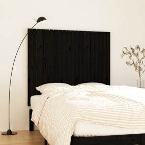 Wall Headboard Black Solid pine wood 50.2 x 1.2 x 43.3 ...