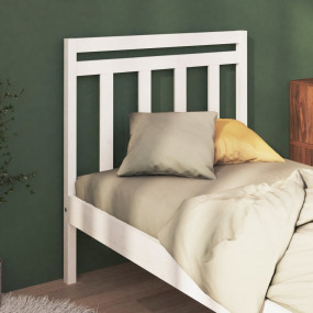 Bed Headboard White Solid pine wood Medium Simplistic