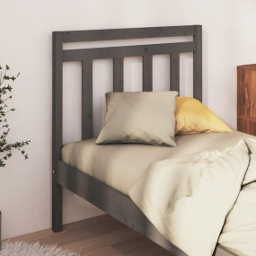 Bed Headboard Grey Solid pine wood Twin Stylish Design
