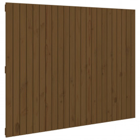 Wall Headboard Honey Brown Solid Pine Wood Decorative I...