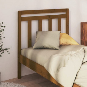 Bed Headboard Honey Brown Solid Pine Wood Twin Bed Styl...