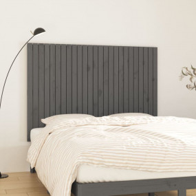 Wall Headboard Grey Solid pine wood 62.8 x 43.3 in Wall...