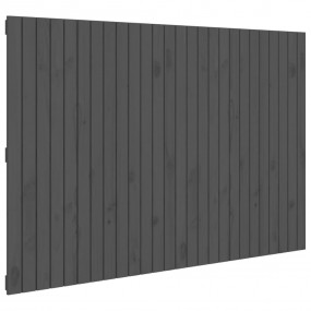 Wall Headboard Grey Solid pine wood Medium Wall Headboa...