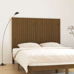 Wall Headboard Honey Brown Solid pine wood Standard