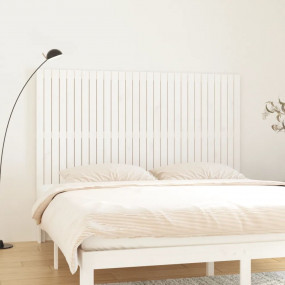 Wall Headboard White Solid pine wood 72.8 x 1.2 x 43.3 ...