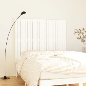 Wall Headboard White Solid pine wood 55.1 x 1.2 x 43.3 ...