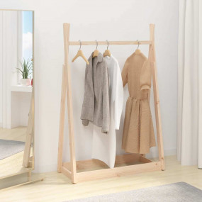 Clothes Rack Natural Wood Solid Pine Wood