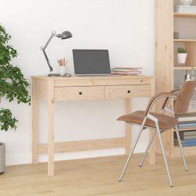 Desk Natural Wood Solid pine wood Medium Desk Rectangul...