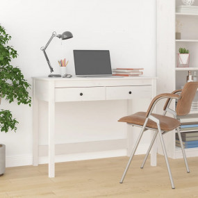 Desk White Solid pine wood Medium Desk Rectangular Rust...