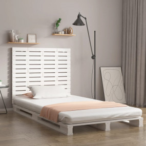 Wall Headboard White Solid Pine Wood 49.6 x 1.2 x 36.1 ...