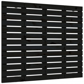 Wall Headboard Black Solid pine wood 57.5 x 1.2 x 36.0 ...