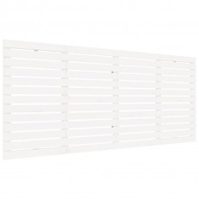 Wall Headboard White Solid Pine Wood 61.4 x 1.2 x 36.0 ...