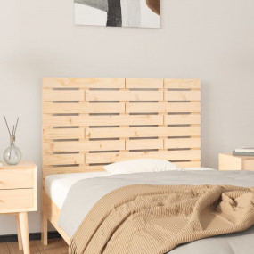 Wall Headboard Natural pine Solid pine wood 37.8 x 1.2 ...