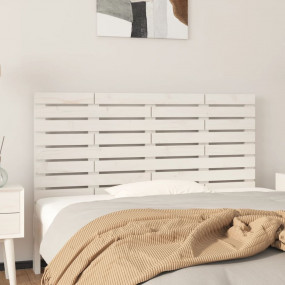 Wall Headboard White Solid Pine Wood Medium Decorative ...