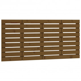 Wall Headboard Honey Brown Solid Pine Wood 57.5 x 24.8 ...