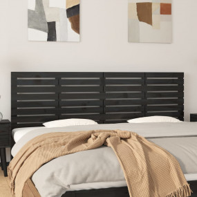 Wall Headboard Black Solid pine wood Medium Decorative ...