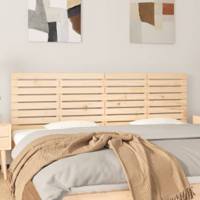 Wall Headboard Natural Pine Solid Pine Wood Standard