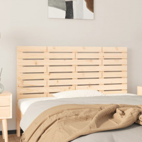 Wall Headboard Natural Pine Solid Pine Wood Large