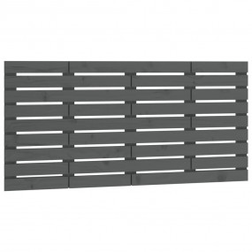 Wall Headboard Grey Solid Pine Wood Medium Wall Headboa...