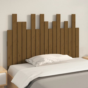 Wall Headboard Honey brown Solid pine wood 42.5 x 1.2 x...