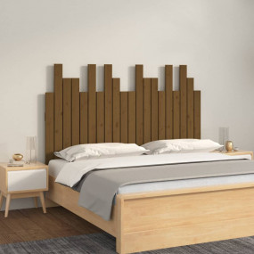 Wall Headboard Honey brown Solid pine wood 50.2 x 1.2 x...