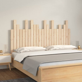 Wall Headboard Natural Wood Solid pine wood 57.7 x 1.2 ...