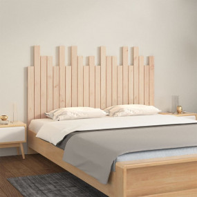 Wall Headboard Natural Pine Solid Pine Wood 55.1 x 1.2 ...