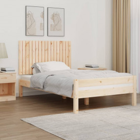 Wall Headboard Natural Pine Solid wood 42.6 in x 23.6 i...