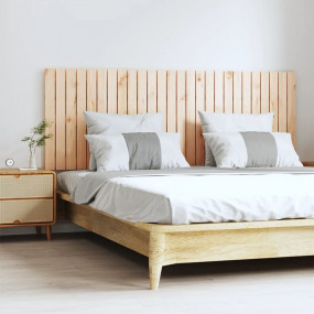 Wall Headboard Light brown Solid pine wood 65.4 in x 23...