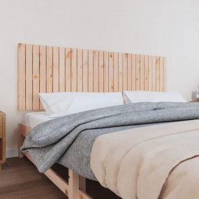 Wall Headboard Brown Solid pine wood 72.8 in x 23.6 in