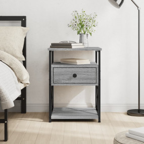 Bedside Cabinet Grey sonoma Engineered wood Compact