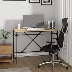 Desk Sonoma Oak Engineered Wood 39.4 x 19.7 x 29.5 in I...