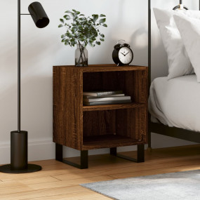 Bedside Cabinet Brown Oak Engineered wood 15.7x11.8x19....