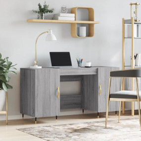 Desk Grey sonoma Engineered wood, iron, aluminum alloy