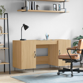 Desk Sonoma Oak Engineered wood, iron, aluminum alloy
