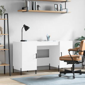 Desk White Engineered wood Medium Desk Rectangular Indu...