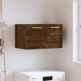 Wall Cabinet Brown Oak Engineered Wood Medium Wall Cabi...