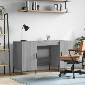 Desk Grey Sonoma Engineered wood, iron, zinc alloy