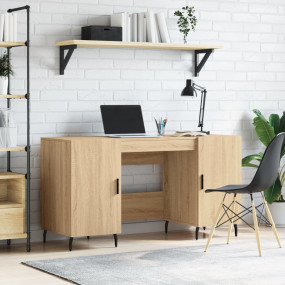 Desk Sonoma Oak Engineered wood, iron, aluminum Desk Re...