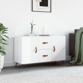 Sideboard High gloss white Engineered wood, metal legs ...